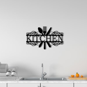 Kitchen Sign Wall Art Metal Decor Chef Kitchen Gift Kitchen For Decor Art Metal Kitchen Metal Art Decor Christmas Gift Kitchen Wall Decor