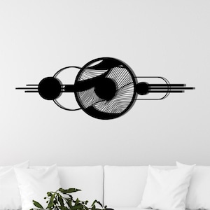 Black And White Wall Art Abstract Metal Wall Art for Living Room Modern Luxury Metal Wall Decor Laser Cut Metal Wall Art Decor Above Bed Art