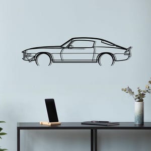 Classic 1970 Camaro Car Metal Wall Art, Vintage Chevrolet Camaro Ss Wall Metal Decor, Automotive Wall Design, Camaro Ss Car Silhouette Decor