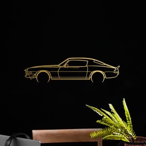 Classic 1970 Camaro Car Metal Wall Art, Vintage Chevrolet Camaro Ss Wall Metal Decor