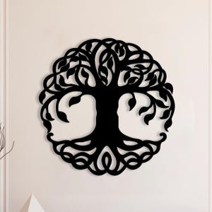 Tree Of Life Metal Wall Art Metal Decor Minimalist Tree of Life Wall Art Decor Nature Wall Art For Living Room Laser Cut Home Decoration