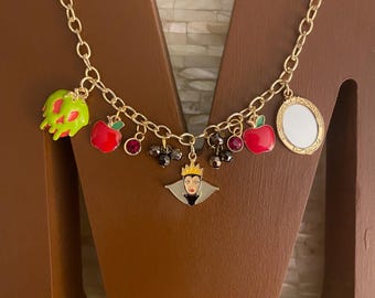 Evil Queen Charm Necklace, Disney Snow White Inspired