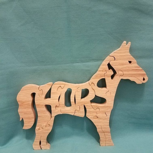 Horse puzzle, wooden toy, childs game, hand crafted stocking stuffer, horse gift