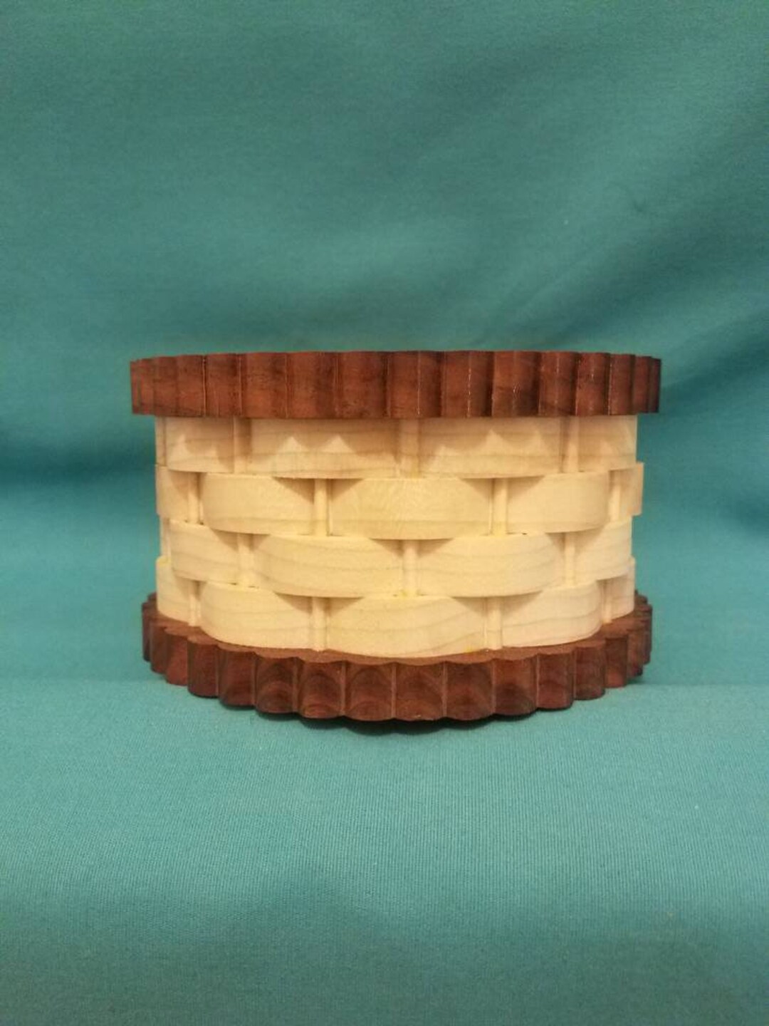 Wooden Basket/box With Basket Weave Pattern Cut With a Scroll Saw Etsy
