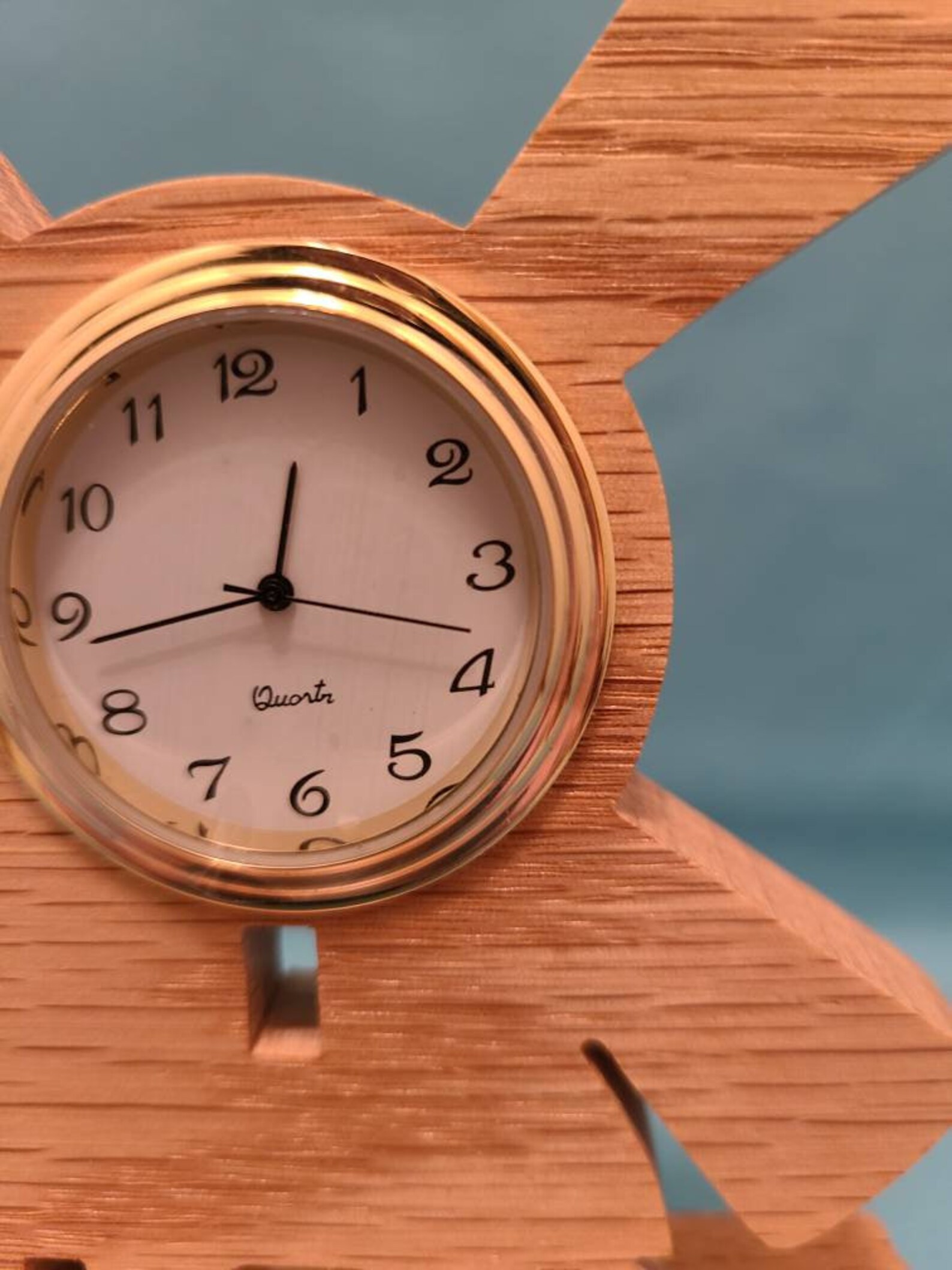 Small Windmill Clock Cut From Oak With a Scroll Saw Etsy