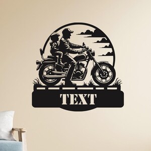 Custom Motorcycle Metal Wall Art: Personalized Biker Garage Decor