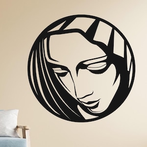 Virgin Mary Metal Wall Art: Catholic Home Decor, Blessed Mother Silhouette