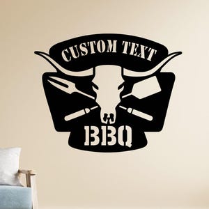 Custom BBQ Metal Sign: Personalized Grill Decor for Patio or Man Cave