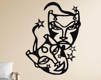 Comedy Tragedy Masks Metal Wall Art: Theater Decor