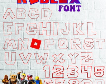Roblox SVG / Roblox Alphabet PNG / Roblox font / Descarga digital / Archivos de paquete en capas / Letras y números del alfabeto de Roblox, paquete de Roblox