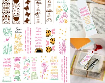 Bookmark svg bundle, Bookmark template svg, Funny bookmark svg, Floral bookmark svg, Retro bookmark svg, Bookmark quotes svg, Reading svg
