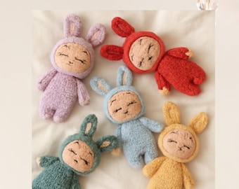 Lab-bu Crochet Pattern Keychain – Cute Mini Doll Amigurumi Keyring PDF, Beginner Friendly Crochet Tutorial, Instant Digital Download