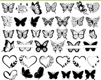 Pakiet Butterfly SVG, Unikalne projekty Butterfly SVG, Butterfly SVG warstwowe, Pliki Butterfly dla Cricut, Clipart Butterfly, Butterfly SVG,