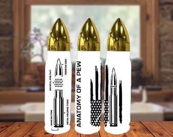 Anatomy Of A Pew Bullet Tumbler, Sarcastic Gift For Men