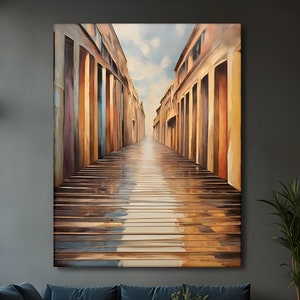 Ancient Greek Landscape Painting, Ancient Greece Canvas, Greece Travel Poster, Ancient Greece Wall Art, Vintage Wall Art, Housewarming Gifts