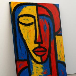 African Tribal Mask Decor, Tribal Mask African Art, Framed Canvas, Abstract African Mask Art, Ethnic African Mask, African American Art