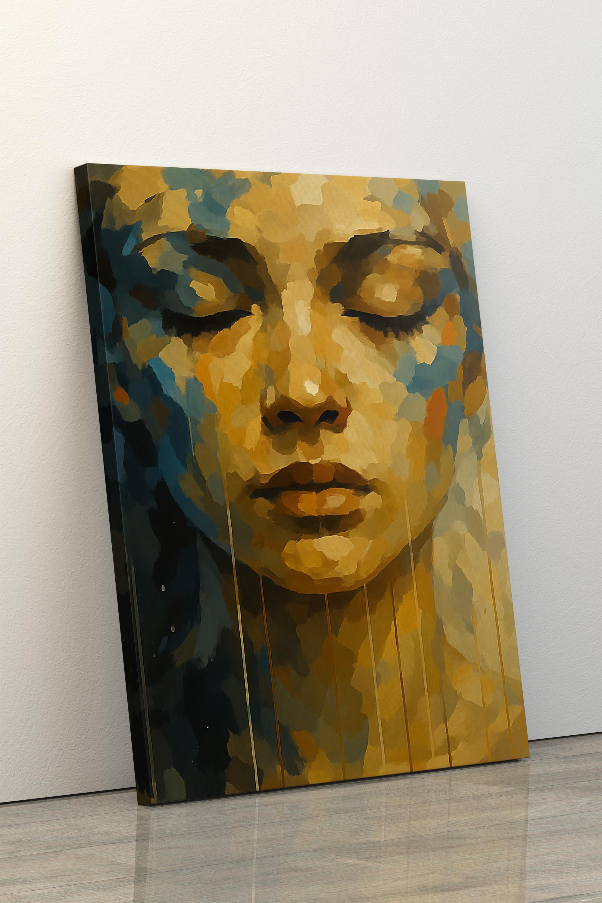 Abstract Woman Face Canvas Art: Modern Portrait Painting - Etsy