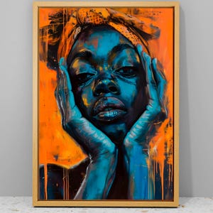 Black Woman Wall Decor, Black Art Prints, African American Wall Art, Black Girl Decor, Black Art, Canvas Wall Art, Framed Poster Gifts
