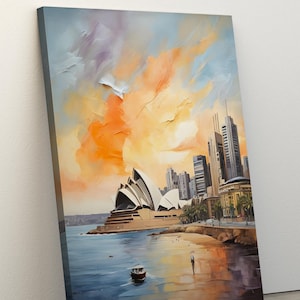 Sydney Travel Print, Sydney Australia Poster, Home Decor Wall Art, City Travel Print, Vintage Print, Canvas or Poster, Australia Poster Art