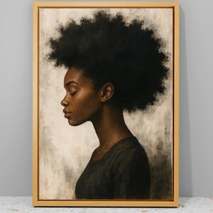 Czarna sztuka, sztuka czarnych kobiet, sztuka afroamerykańska, sztuka czarnych dziewczyn, dekoracja sztuki kobiecej, nowoczesna sztuka ścienna, sztuka ścienna boho, sztuka ścienna afroamerykańska