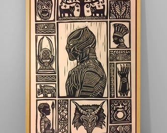 Póster de la película Pantera Negra, póster de Pantera Negra, regalos de póster de película, impresión en lienzo de alta calidad, lienzo o póster, envío rápido y gratuito.