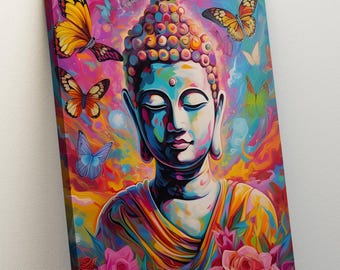 Buddha Wall Decor, Buddha Wall Art Digital Print, Buddha Wall Art, Buddha Painting, Zen Wall Art, Buddha Poster, Buddha Gift, Asian Wall Art