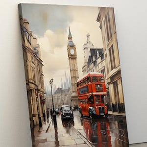 London Painting Canvas, London Wall Art, England Art Print, London Wall Decor, London Gift, Travel Gift, Travel Poster, Christmas Gifts