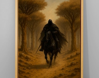 Nâzgul Canvas Print: Witch King of Angmar, Gothic Dark Art