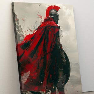 Spartan Warrior Canvas Print: Movie Poster, Mancave Wall Art