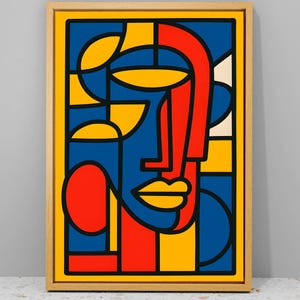 Abstract African Mask Art, Tribal Mask African Art, Canvas Poster, Ethnic Wall Art, Afrocentric Art, African Mask, Extra Large Wall Art