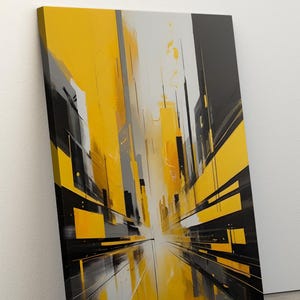 Abstract Artwork Canvas, Colorful Wall Art, Abstract City Art, Living Room Print, Housewarming Gifts, Modern Colorful Wall Decor Art