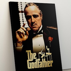 The Godfather, Vintage Movie Poster, Mafia Art, Movie Poster, Film Fan Collectibles, Retro Poster, Home Decor, Wall Art Canvas, Posters Gift