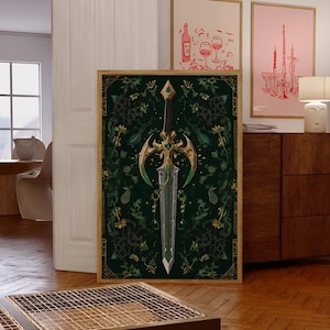 Legend of Zelda Sword Canvas Print: Gamer Room Wall Art