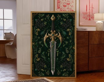 Canvastavla Legend of Zelda: Sword: Väggkonst i Gamer Room