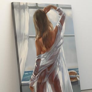 Art mural femme, décoration d'intérieur en toile, peinture de femme abstraite, portrait de femme coloré, art mural mode, décoration d'intérieur esthétique, impression d'art femme