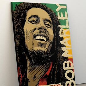 Bob Marley, gerahmte Leinwand Wandkunst, Vintage Bob Marley Druck, Wand-Dekor, große Leinwand, Bob Marley Druck, berühmte Wandkunst, Poster Geschenke