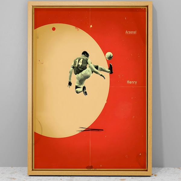 Thierry Henry Canvas Poster, Thierry Henry, Football Player Poster, Soccer Wall Art, Sports Decor Art, Arsenal Poster, Fift for Football Fan