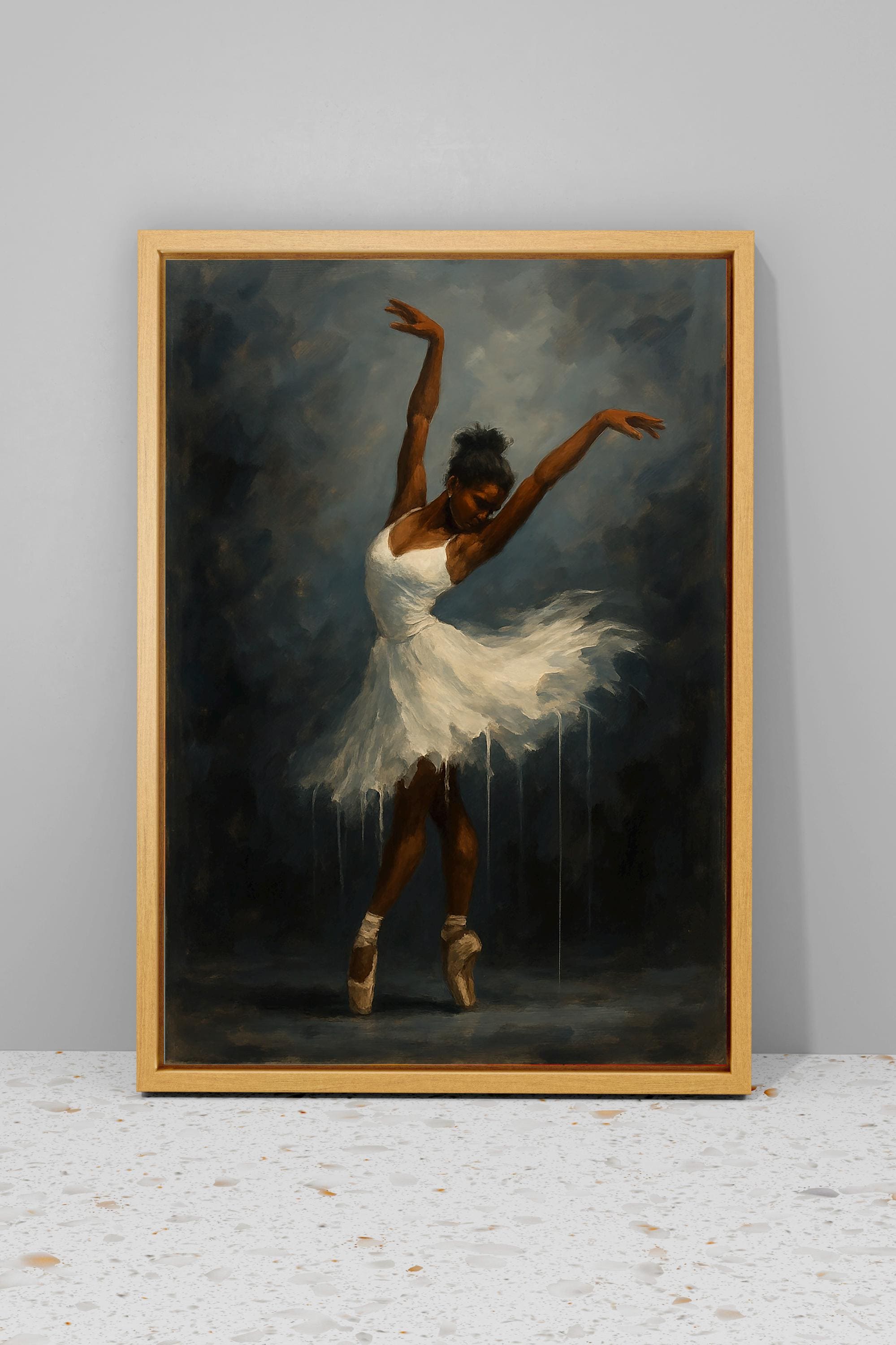 Black Ballerina Art: Woman Dancer Canvas Poster - Etsy
