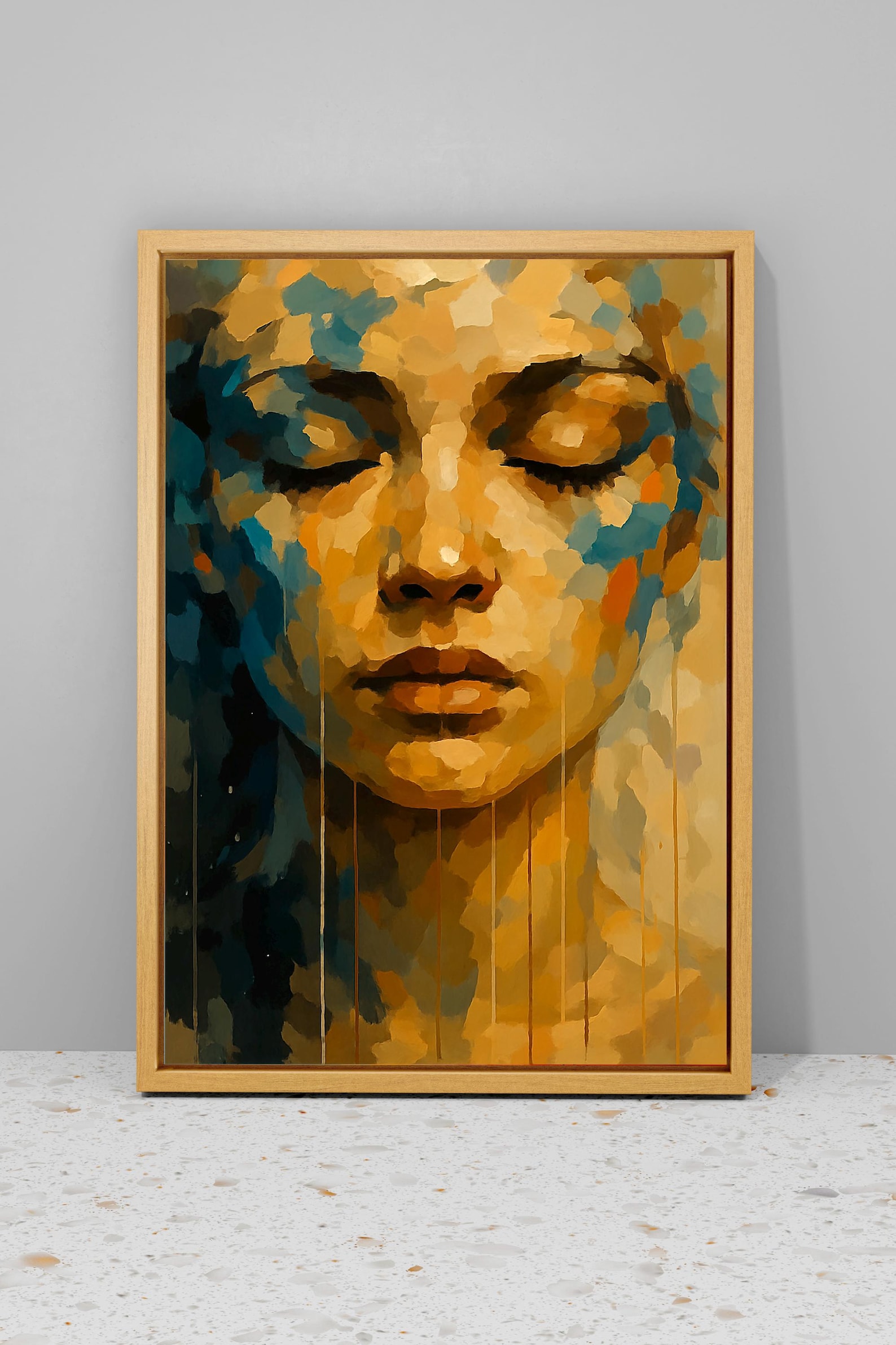 Abstract Woman Face Canvas Art: Modern Portrait Painting - Etsy
