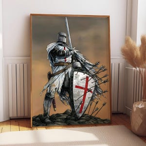 Medieval Knight Canvas Art: Gladiator, Spartan Soldier Print