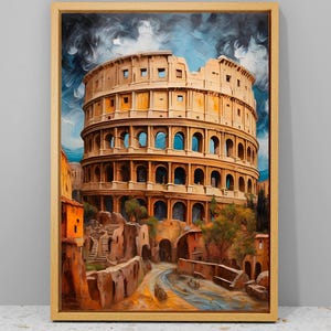 Rome Italy Wall Art, Colosseum painting, Colosseum print, Rome art, Italy wall art, Rome poster, Colosseum, Rome Architecture Print, Gifts
