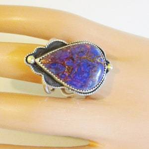Purple Mohave Turquoise Ring Sterling Silver