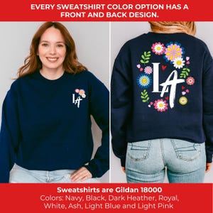 Los Angeles Dodgers Baseball Floral Sweatshirt for Birthday Gift, LA Game Day Floral Sweatshirt, Dodgers Cherry Blossom Sweatshirt