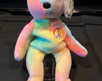 Molto raro e unico BEANIE BABY***PEACE*** !!!!! ty Beanie Baby