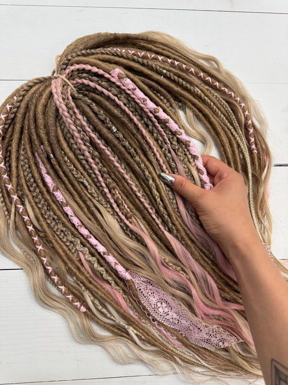 Unique DE Dreadlock Set – 60 Pieces, 24 Inch Handmade Mix of