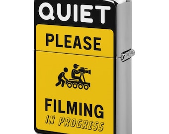 Filmmaker Lighter Box with Dual-sided Printing film maker gift film set gift idea production crew onset filming in progress