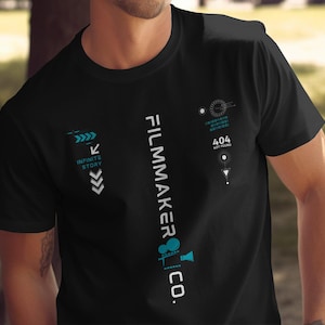 Filmemacher Cyber Shirt Videofilmer TV Produktion Geschenk Videoproduktion Geschenkidee Filmcrew Kamera T-Shirt unisex