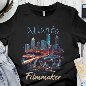 Filmmaker Atlanta t shirt film crew tee TV production shirt idea gift for film crew gift for TV crew movie maker film reel tee unisex shirt