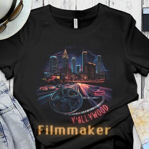 Filmmaker Atlanta t shirt film crew tee TV production shirt idea gift for film crew gift for TV crew movie maker film reel tee unisex shirt