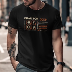 Filmemacher Cyber Shirt Filmregisseur TV-Produktion Geschenk Video Schöpfer Vlogger Produktion Geschenk TV-Crew Filmmacher Techwear Dirigent t-Shirt